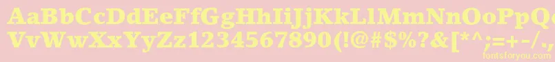 LinoletterstdBlack Font – Yellow Fonts on Pink Background