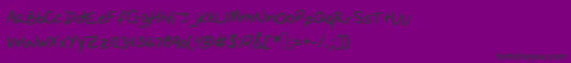 Catriona Font – Black Fonts on Purple Background