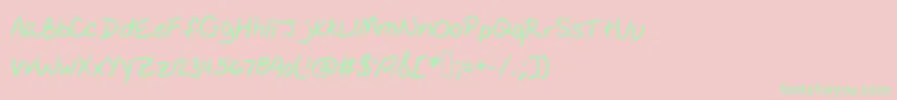 Catriona Font – Green Fonts on Pink Background