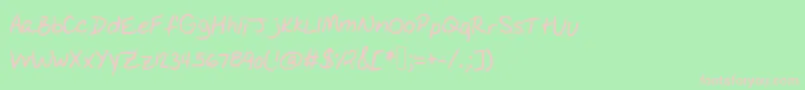 Catriona Font – Pink Fonts on Green Background