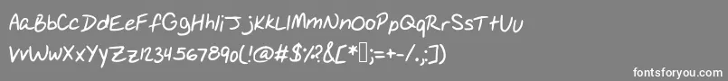 フォントCatriona – 灰色の背景に白い文字