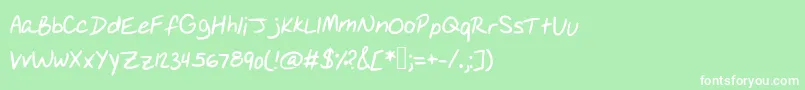 Catriona Font – White Fonts on Green Background