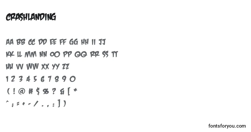 Fuente Crashlanding - alfabeto, números, caracteres especiales