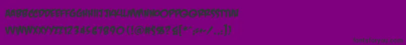 フォントCrashlanding – 紫の背景に黒い文字