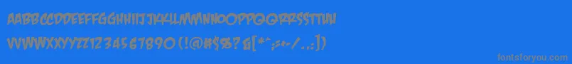 Crashlanding Font – Gray Fonts on Blue Background