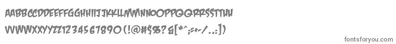Crashlanding Font – Gray Fonts on White Background