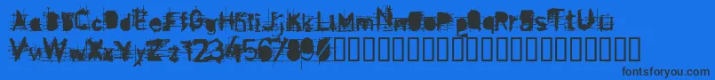 Weitere Informationen zur Disenfra-Schriftart Disenfra-Schriftart – Schwarze Schriften auf blauem Hintergrund