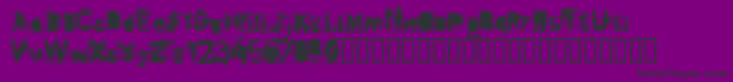 Disenfra-Schriftart – Schwarze Schriften auf violettem Hintergrund