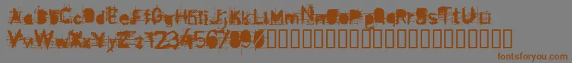 Więcej informacji o czcionce Disenfra Czcionka Disenfra – brązowe czcionki na szarym tle