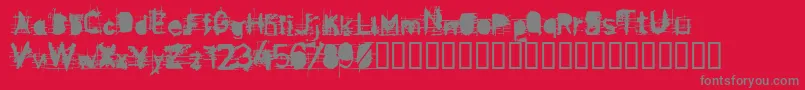 Disenfra-Schriftart – Graue Schriften auf rotem Hintergrund