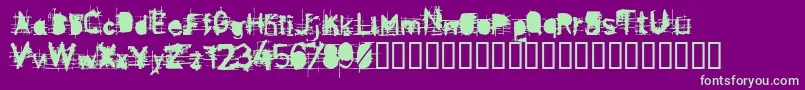 Disenfra Font – Green Fonts on Purple Background