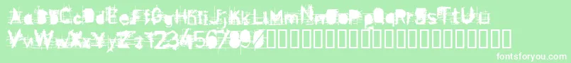 フォントDisenfra – 緑の背景に白い文字
