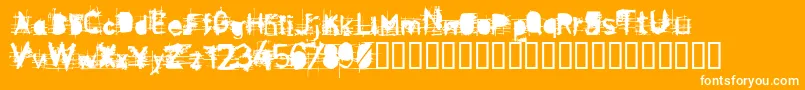 Подробнее о шрифте Disenfra Шрифт Disenfra – белые шрифты на оранжевом фоне