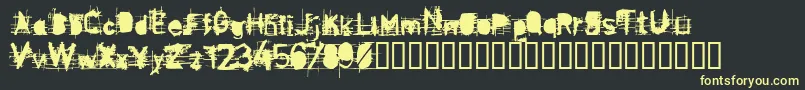 Disenfra Font – Yellow Fonts on Black Background