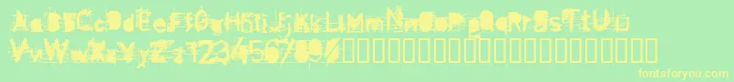 More about Disenfra Font Disenfra Font – Yellow Fonts on Green Background