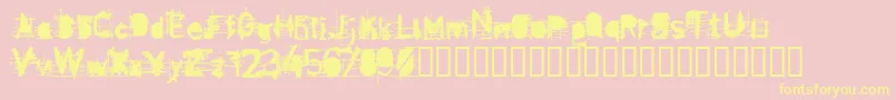 Disenfra Font – Yellow Fonts on Pink Background