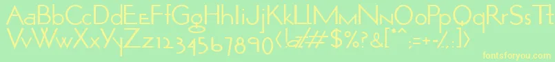 Optio ffy Font – Yellow Fonts on Green Background