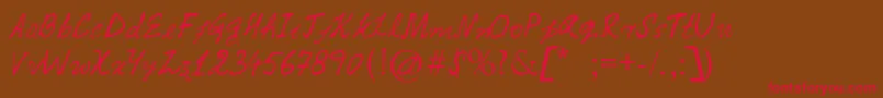 CaitanyaFont Font – Red Fonts on Brown Background