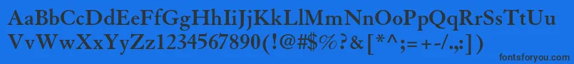 GranjonltstdBold Font – Black Fonts on Blue Background
