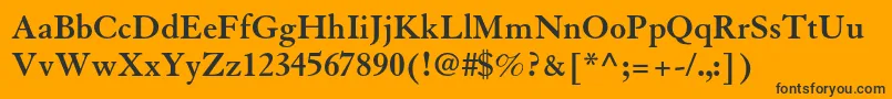 GranjonltstdBold Font – Black Fonts on Orange Background