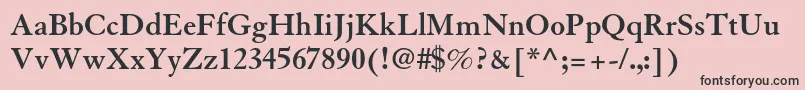 GranjonltstdBold Font – Black Fonts on Pink Background