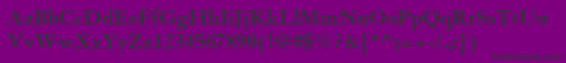 GranjonltstdBold-Schriftart – Schwarze Schriften auf violettem Hintergrund