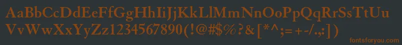 GranjonltstdBold Font – Brown Fonts on Black Background