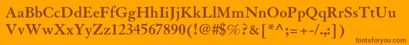 GranjonltstdBold Font – Brown Fonts on Orange Background