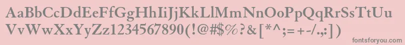 GranjonltstdBold Font – Gray Fonts on Pink Background