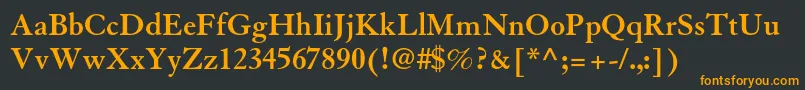 GranjonltstdBold Font – Orange Fonts on Black Background
