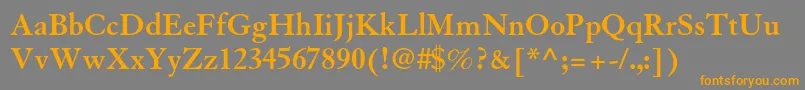 GranjonltstdBold Font – Orange Fonts on Gray Background