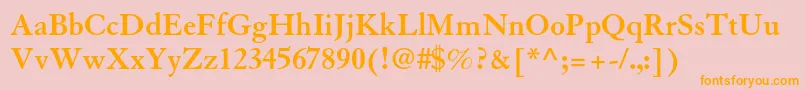 GranjonltstdBold Font – Orange Fonts on Pink Background