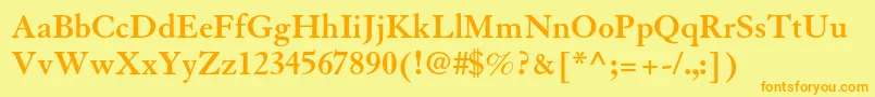 GranjonltstdBold Font – Orange Fonts on Yellow Background
