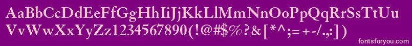 GranjonltstdBold Font – Pink Fonts on Purple Background