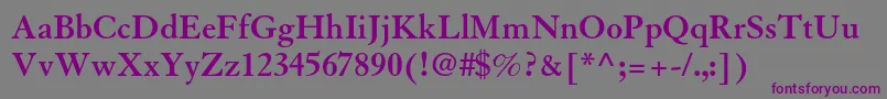 GranjonltstdBold Font – Purple Fonts on Gray Background