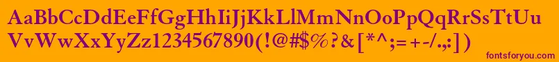 GranjonltstdBold Font – Purple Fonts on Orange Background