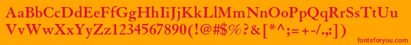 GranjonltstdBold Font – Red Fonts on Orange Background