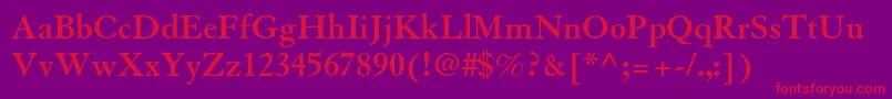 Шрифт GranjonltstdBold – красные шрифты на фиолетовом фоне