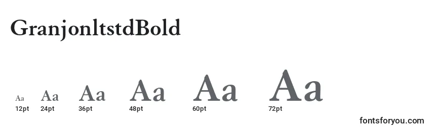 GranjonltstdBold Font Sizes