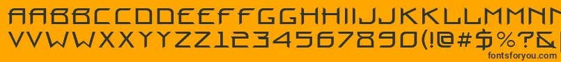 Prounbctt Font – Black Fonts on Orange Background