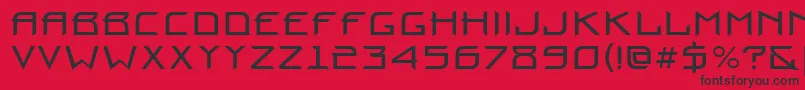 Prounbctt Font – Black Fonts on Red Background