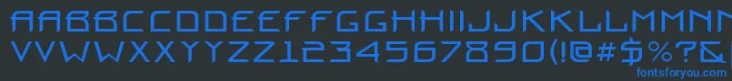 Czcionka Prounbctt – niebieskie czcionki na czarnym tle