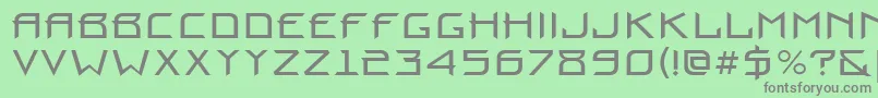 Prounbctt-fontti – harmaat kirjasimet vihreällä taustalla