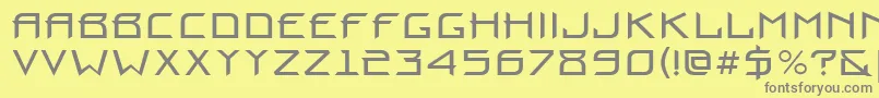 Prounbctt Font – Gray Fonts on Yellow Background