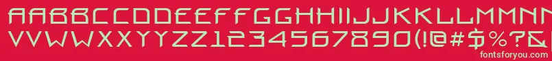 Prounbctt Font – Green Fonts on Red Background