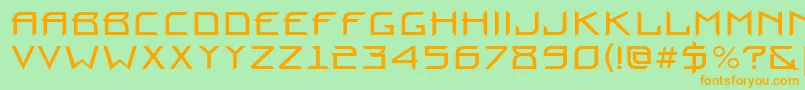 More about Prounbctt Font Prounbctt Font – Orange Fonts on Green Background