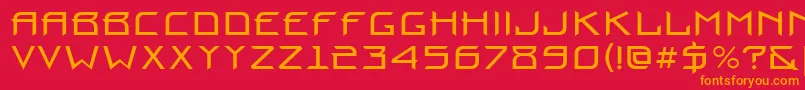 Prounbctt Font – Orange Fonts on Red Background