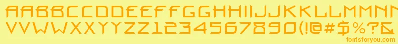 Prounbctt Font – Orange Fonts on Yellow Background