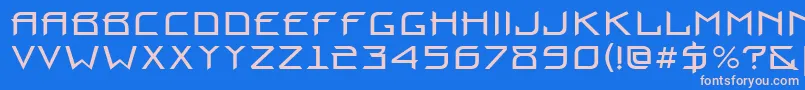 Prounbctt Font – Pink Fonts on Blue Background
