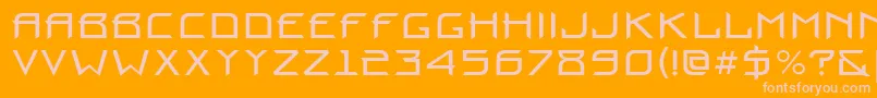 Czcionka Prounbctt – różowe czcionki na pomarańczowym tle